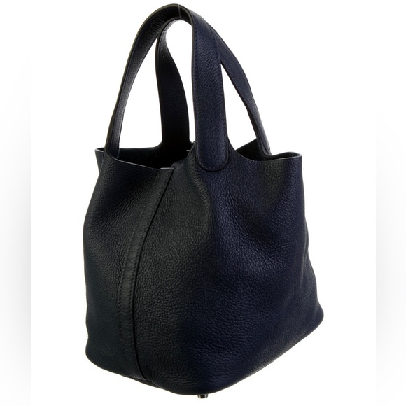 Hermes Picotin 18 PM Bleu Obscur Blue Tote - Picture 3 of 11
